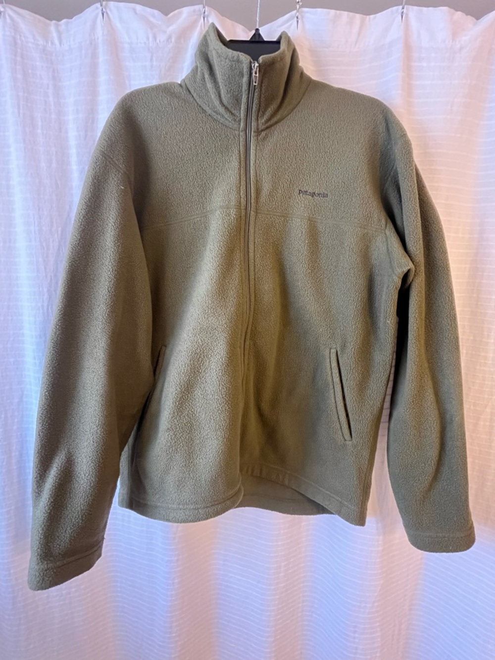 Patagonia Olive Green Full-Zip Synchilla Fleece Jacket